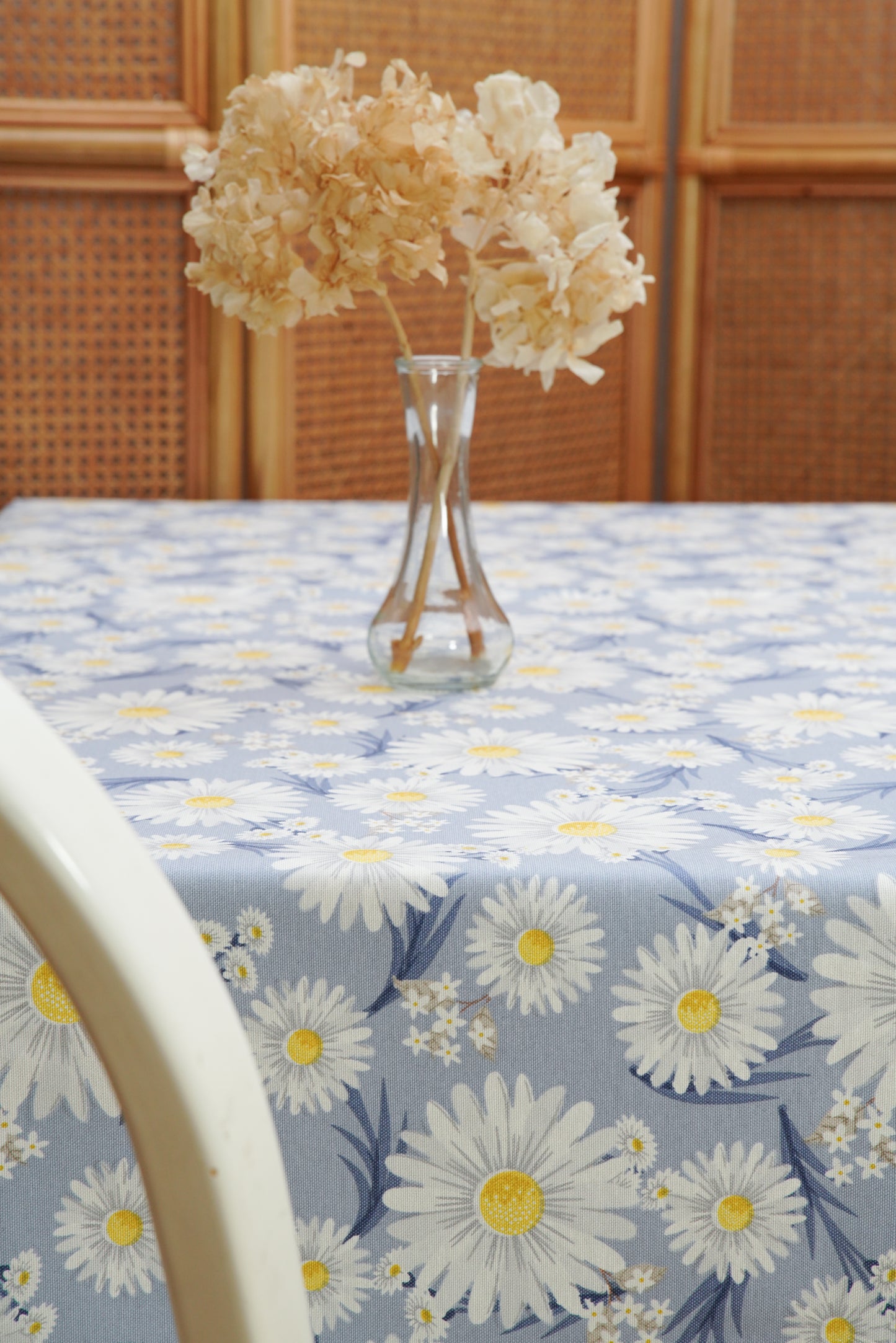 GRACE DAISY YELLOW GRAY RECTANGLE TABLECLOTH