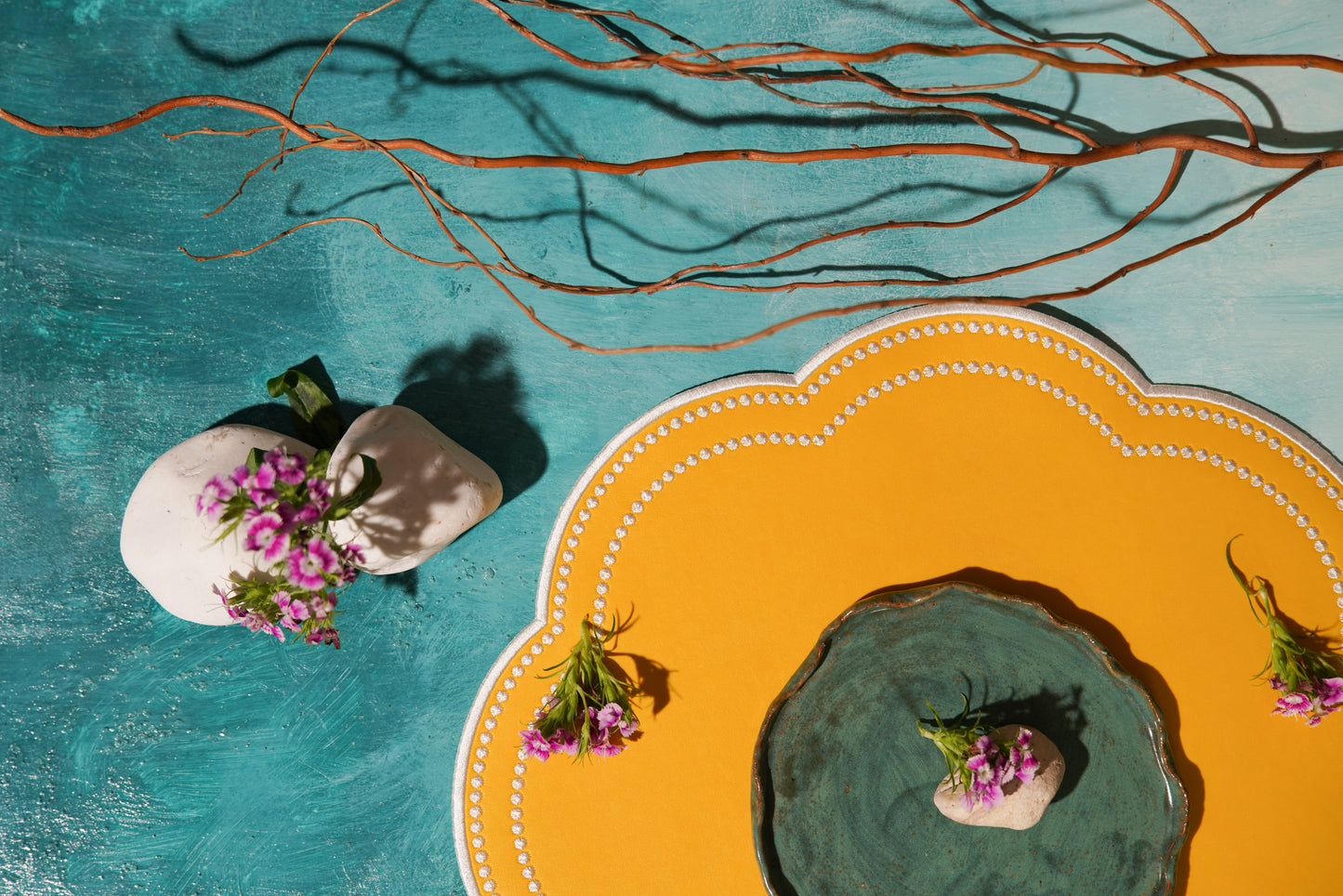 NURTURE YELLOW FAUX LEATHER PLACEMAT