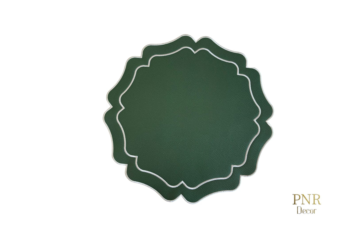 VISTA GREEN FAUX LEATHER PLACEMAT