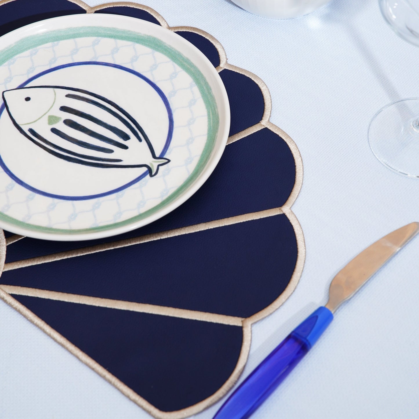 Decorative round table mat crafted for both durability and elegance