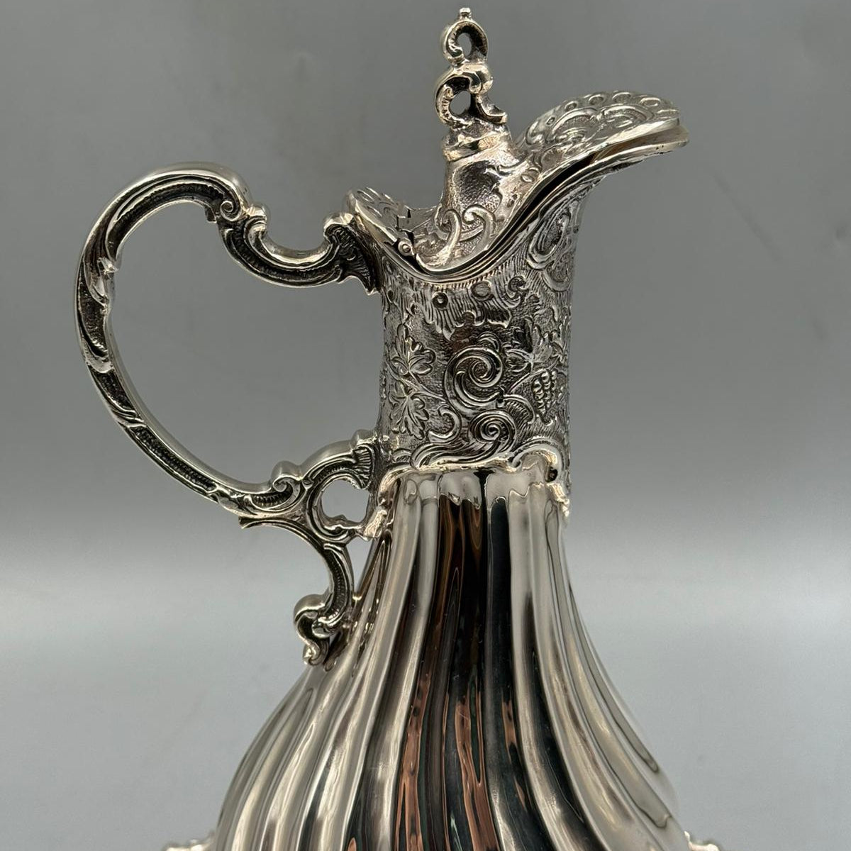 Elegant antique silver wine jug and basin set for luxury home decor by PNR Decor ship from USA