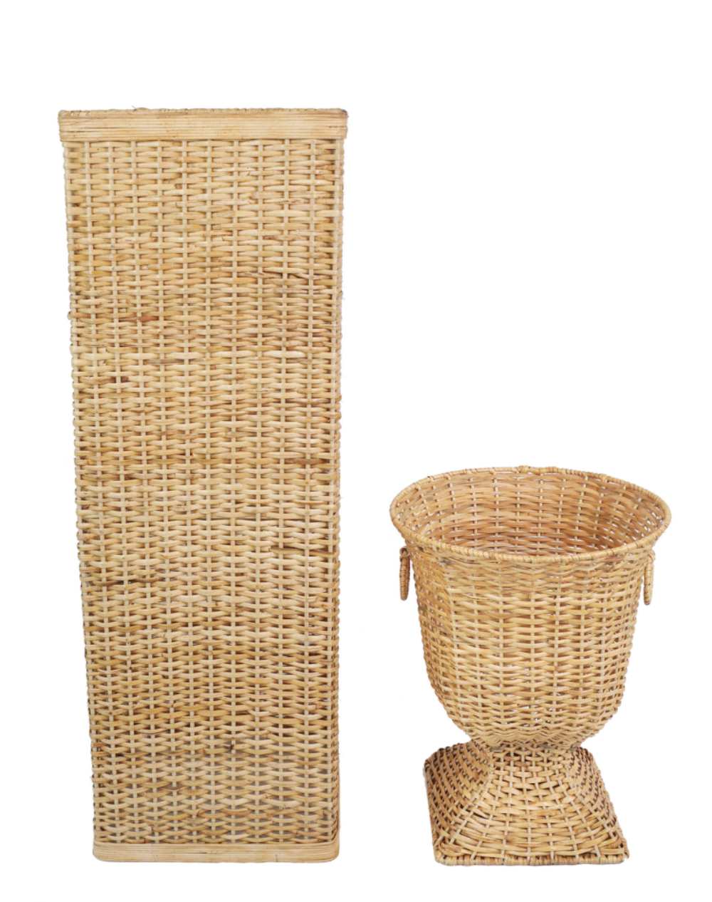 Square Wicker Urn and Pedestal (3 Options)