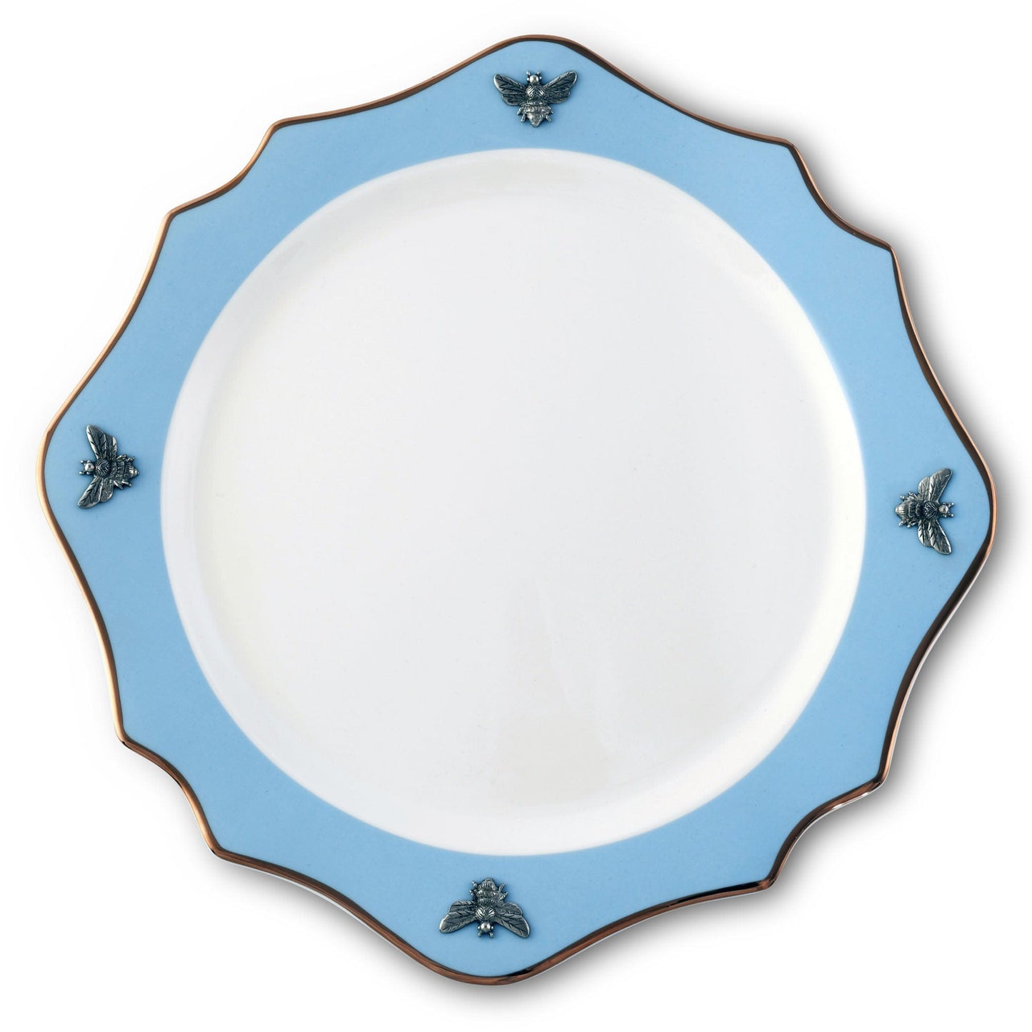 Luxury Blue & Gold Charger Plate for Elegant Table Settings