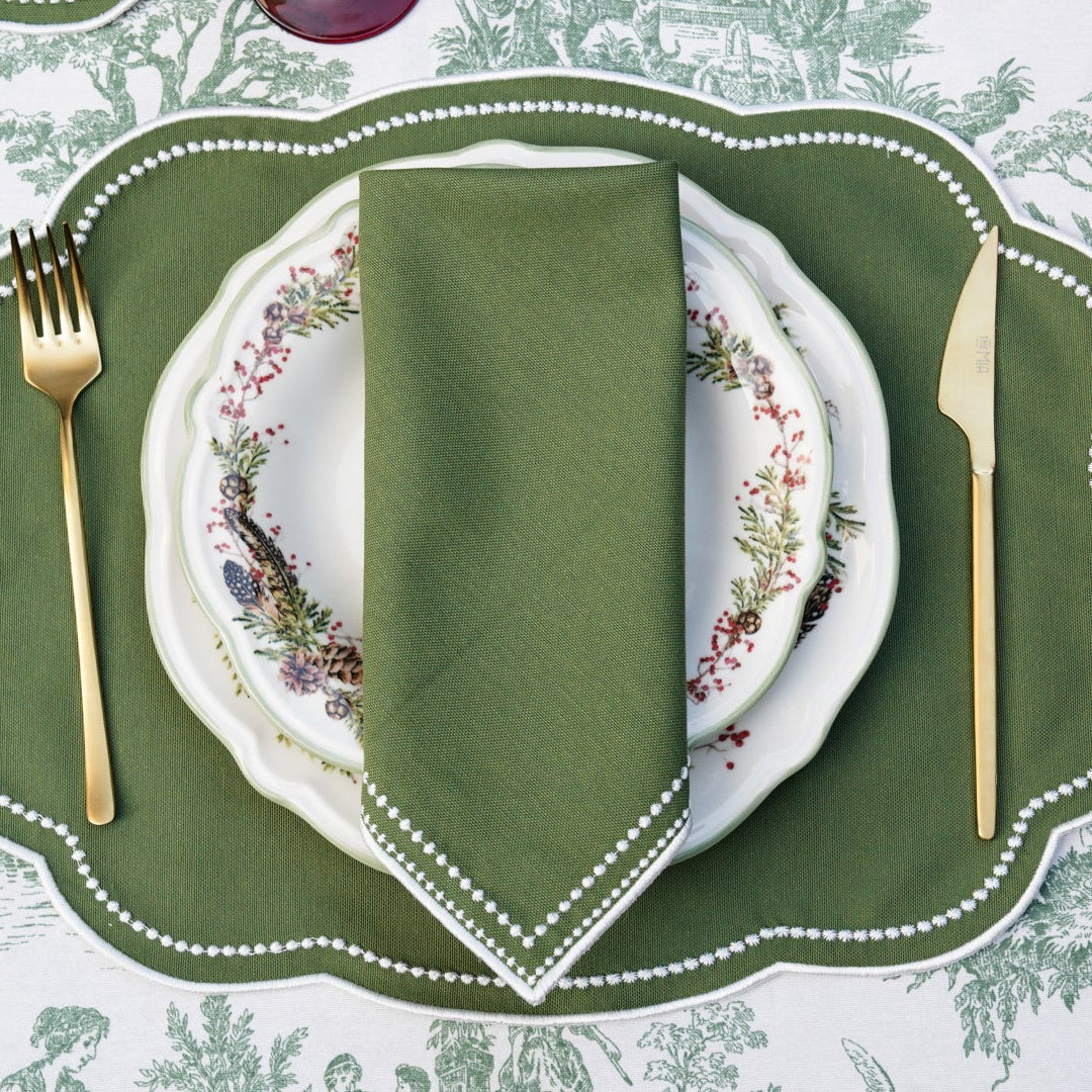 How to Style a Rectangular Dining Table with Luxury Embroidered Placemats