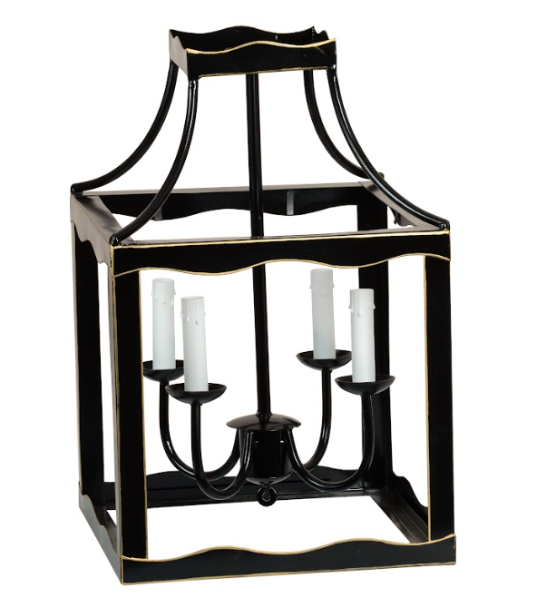 Mid Size Black & Gold Lantern