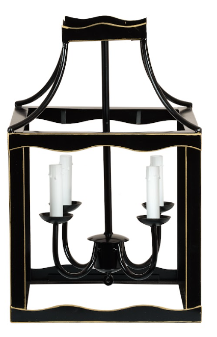 Mid Size Black & Gold Lantern