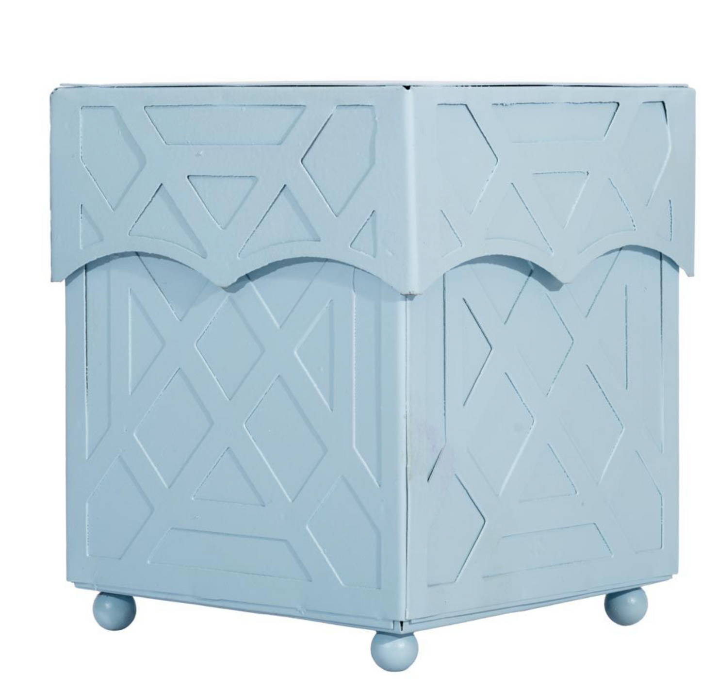 Slate Blue Chippendale Wastepaper Basket & Tissue (3 Options)