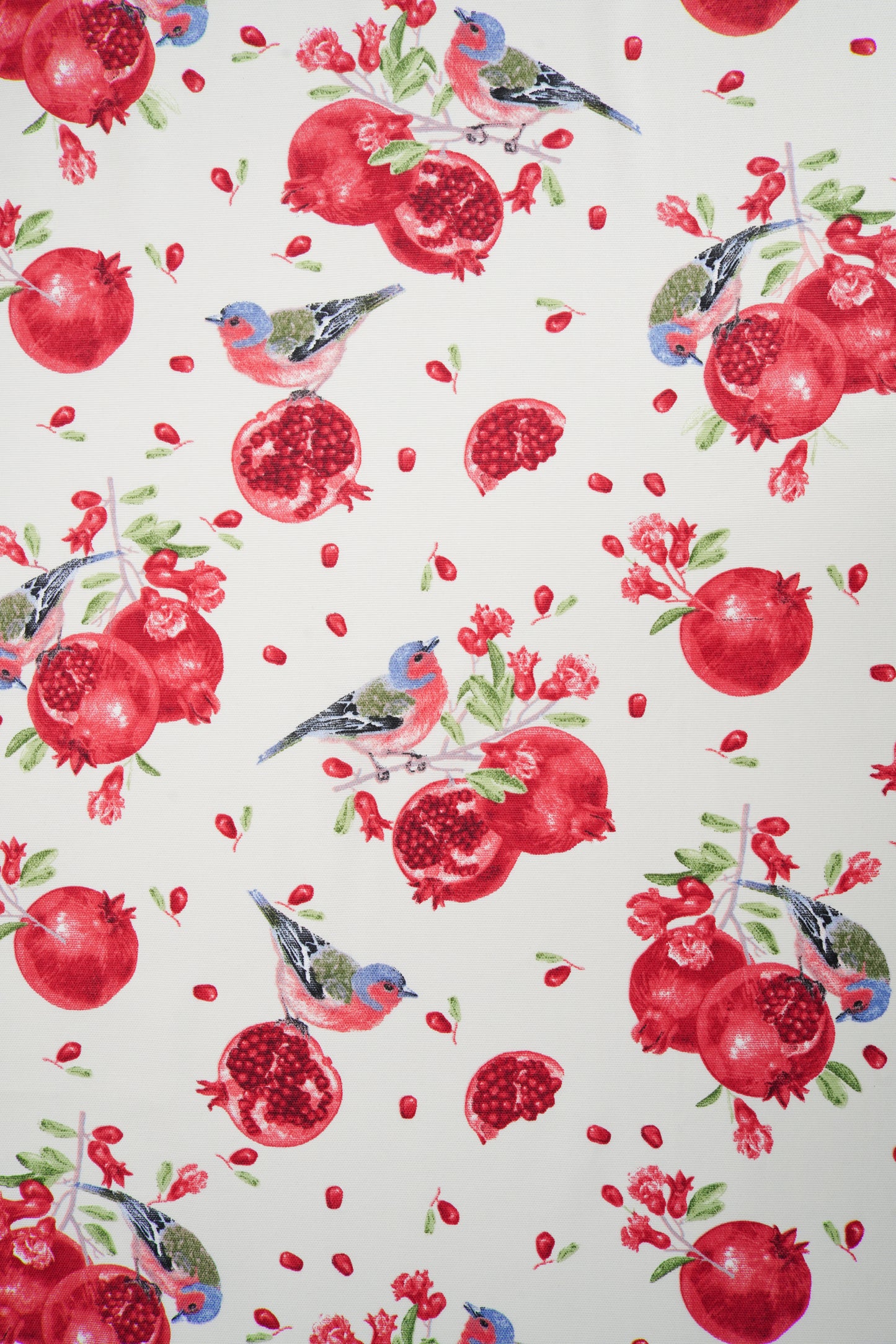 OPALINE POMEGRANATE RED & WHITE RECTANGLE TABLECLOTH