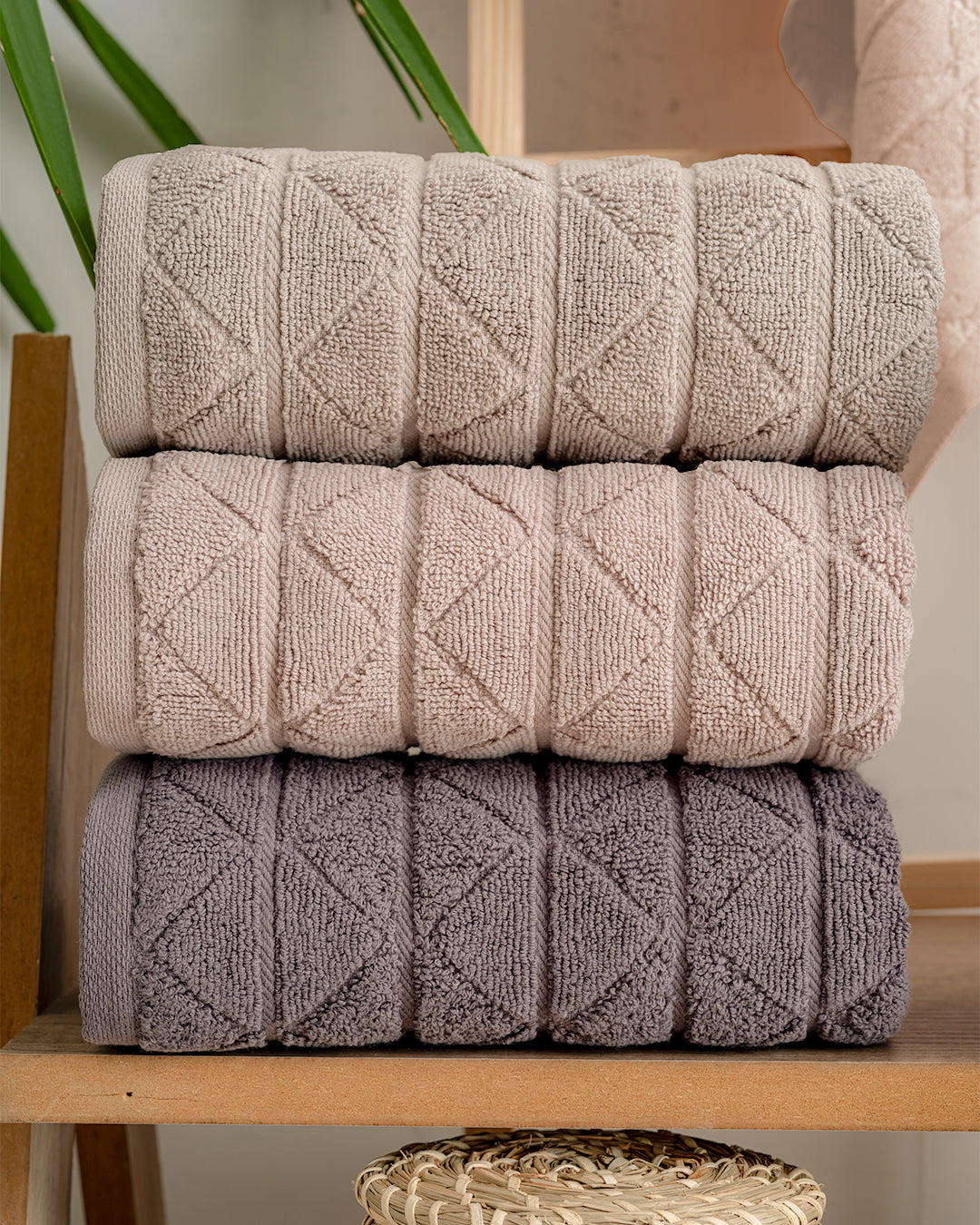 Serava Royal Embroidered Towel Set – Premium Hand & Kitchen Towels