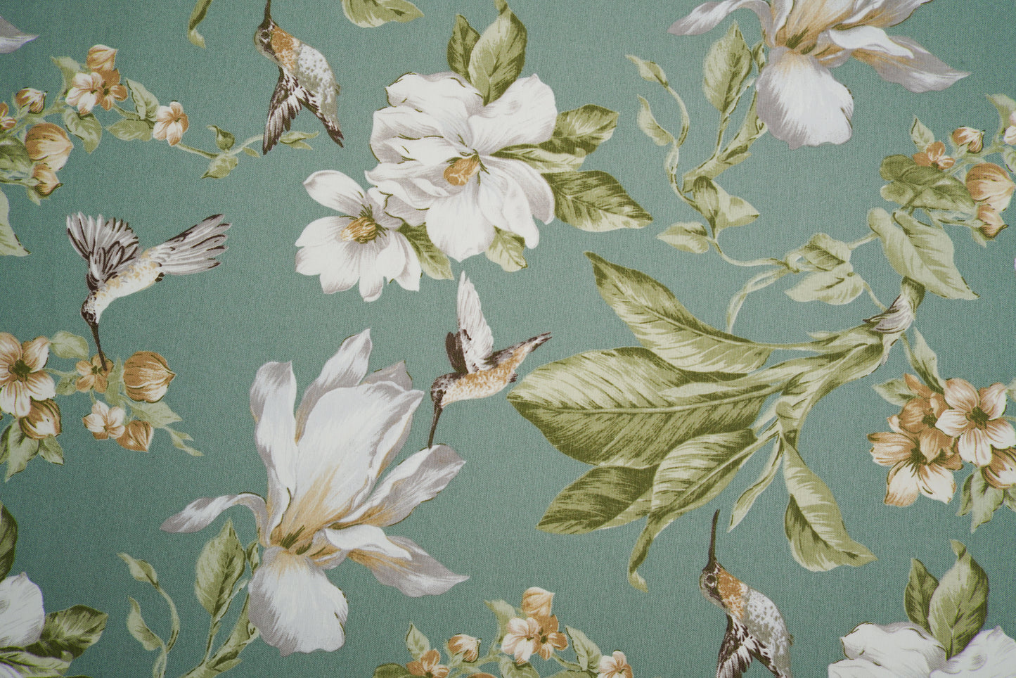 MISTY HUMMINGBIRD FLORAL RECTANGLE TABLECLOTH