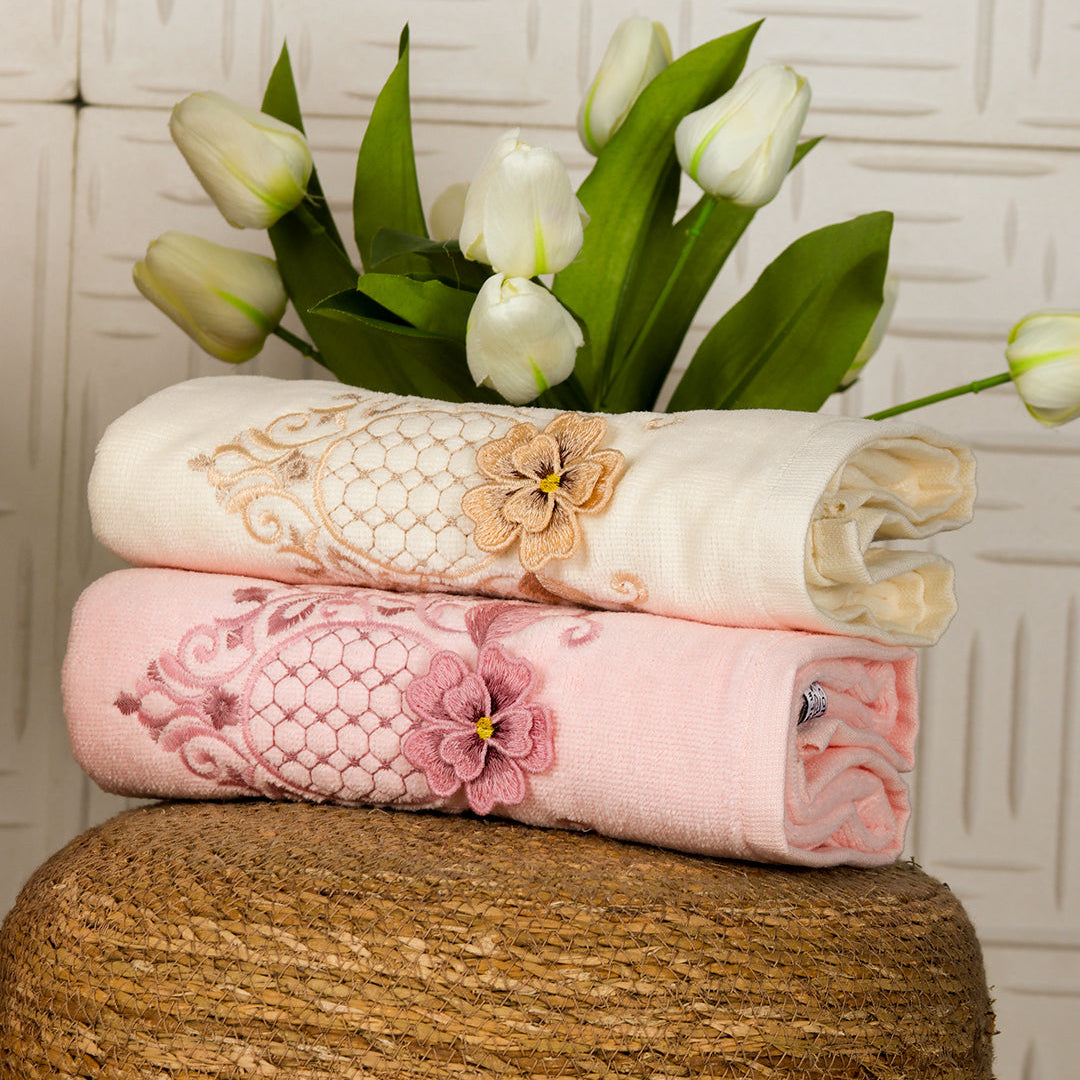Absorba premium hand towel set neatly folded and presented for gifting by PNRDECOR ship from USA