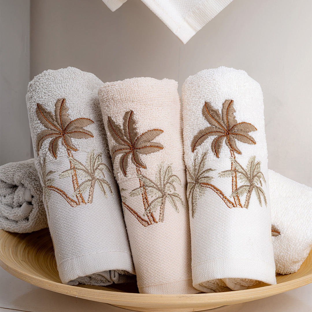 Aureva premium hand towels folded neatly for bathroom styling and guest use by PNRDECOR ship from USA