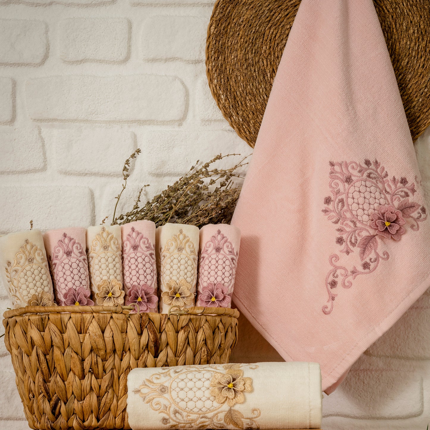 Absorba Embroidered Velvet Towel Set – Premium Hand Towels