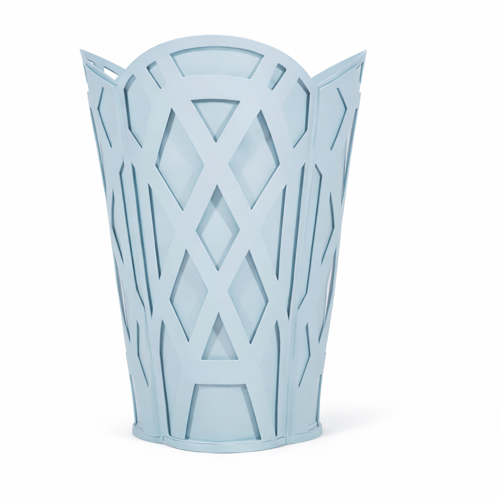Slate Blue Chippendale Wastepaper Basket & Tissue (3 Options)