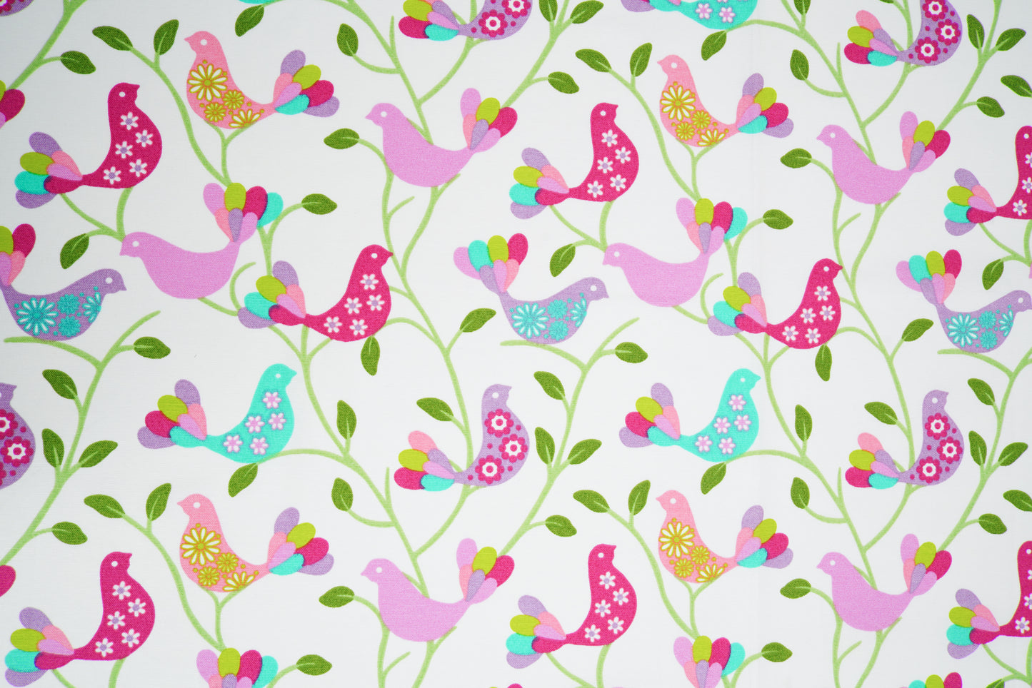 ALICE BIRD PRINT PURPLE RECTANGLE TABLECLOTH