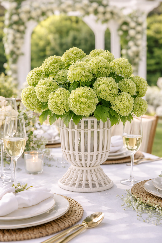 White Bamboo Wicker Hurricane