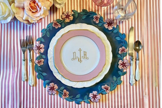 UNITY BLUE PINK FAUX LEATHER PLACEMAT