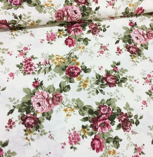 FLOURISH PINK & WHITE RECTANGLE TABLECLOTH