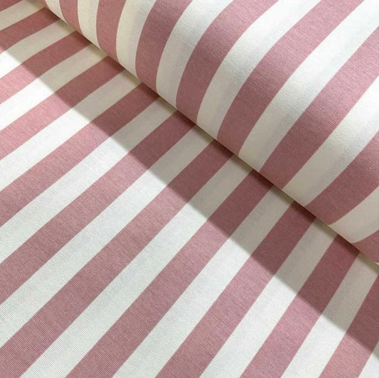 VERTINA PINK & WHITE RECTANGLE TABLECLOTH