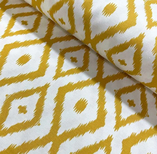 SOLANA YELLOW  & WHITE RECTANGLE TABLECLOTH