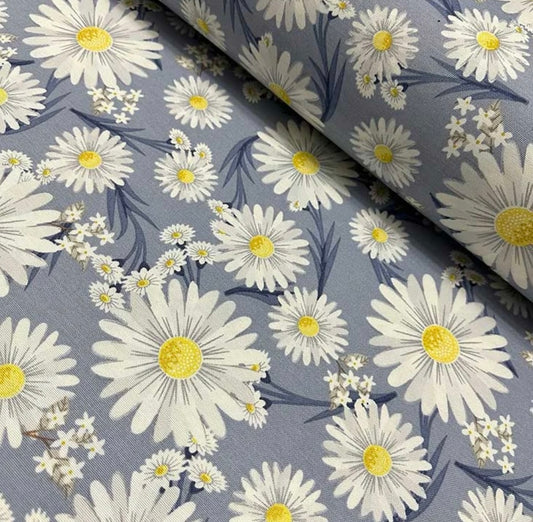 GRACE DAISY YELLOW GRAY  RECTANGLE TABLECLOTH