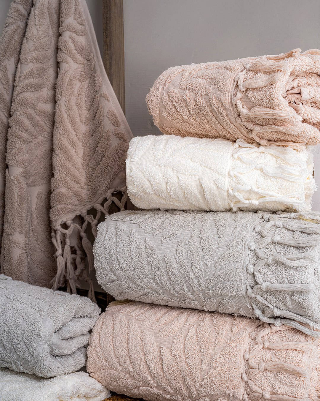 Lavaya Merlin Embroidered Towel Set – Premium Hand & Kitchen Towels