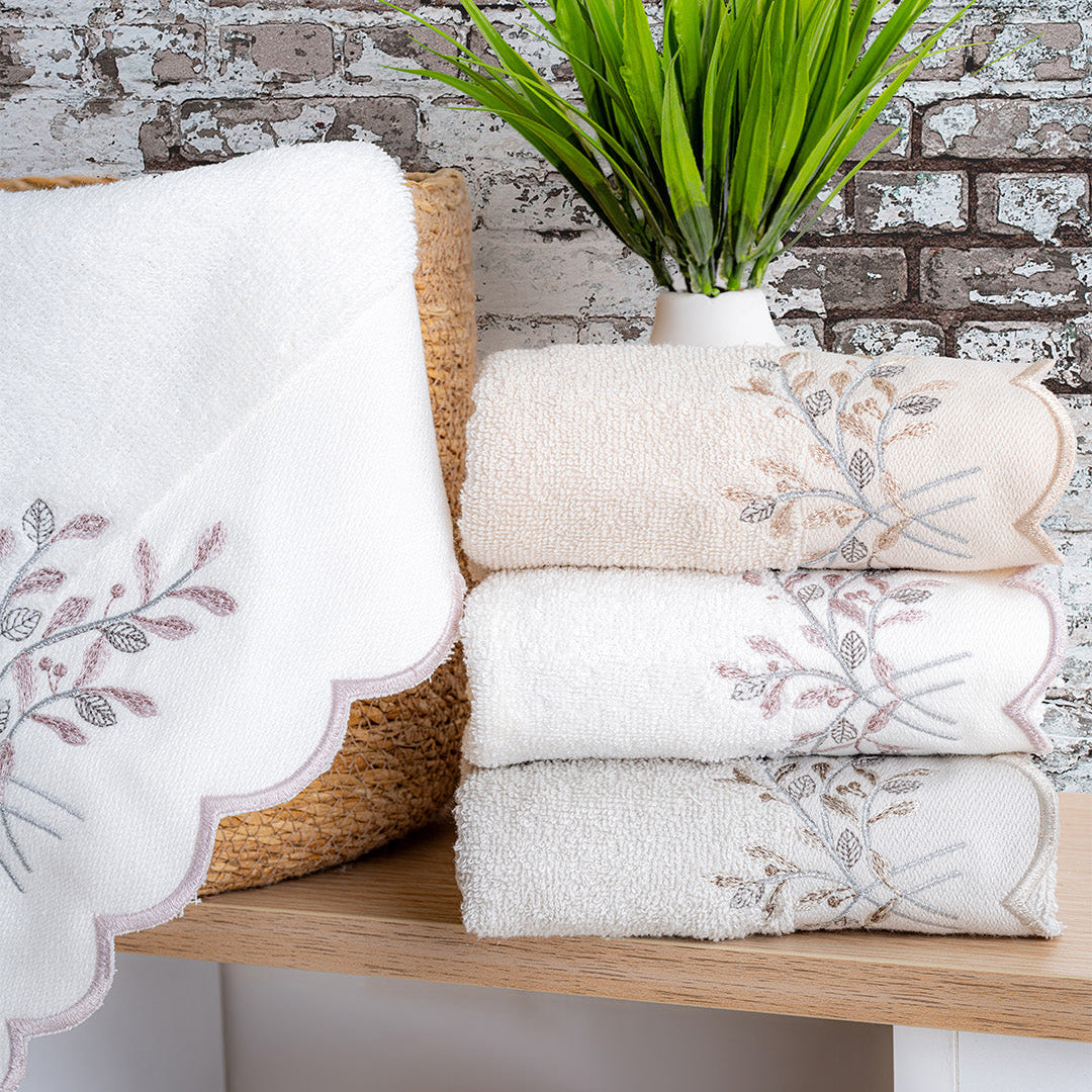 Mollis premium hand towels folded neatly for bathroom styling and guest use by PNRDECOR ship from USA