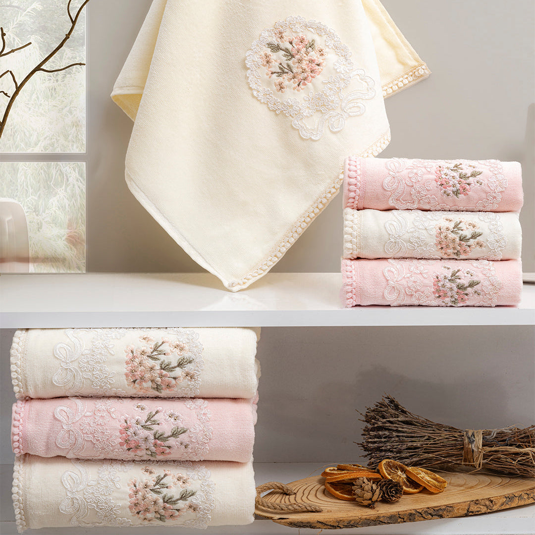 Nuvee hand and kitchen towel set arranged as a coordinated home linen set by PNRDECOR ship from USA