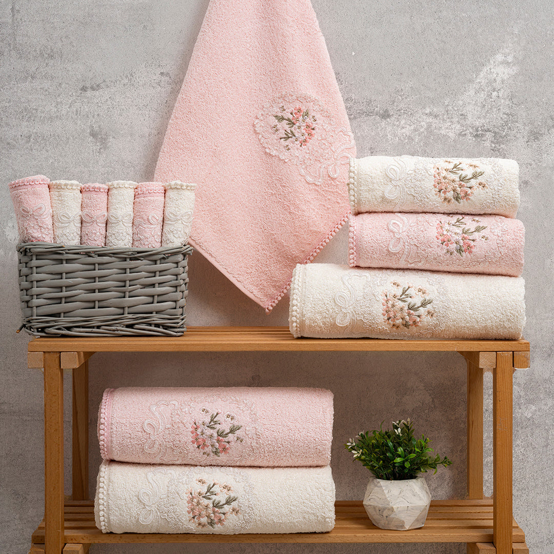Nuvee premium hand towels neatly folded for guest ready bathroom styling by PNRDECOR ship from USA