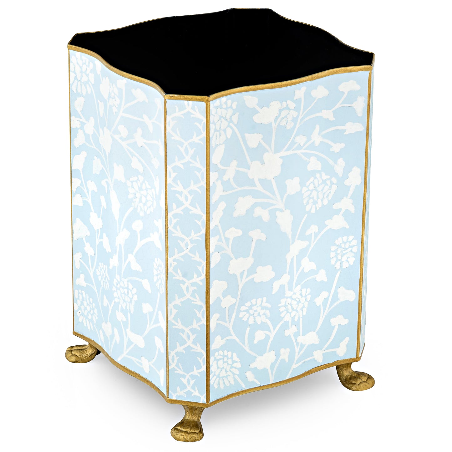 Pale Blue Spring Floral Wastepaper Basket & Tissue (3 Options)
