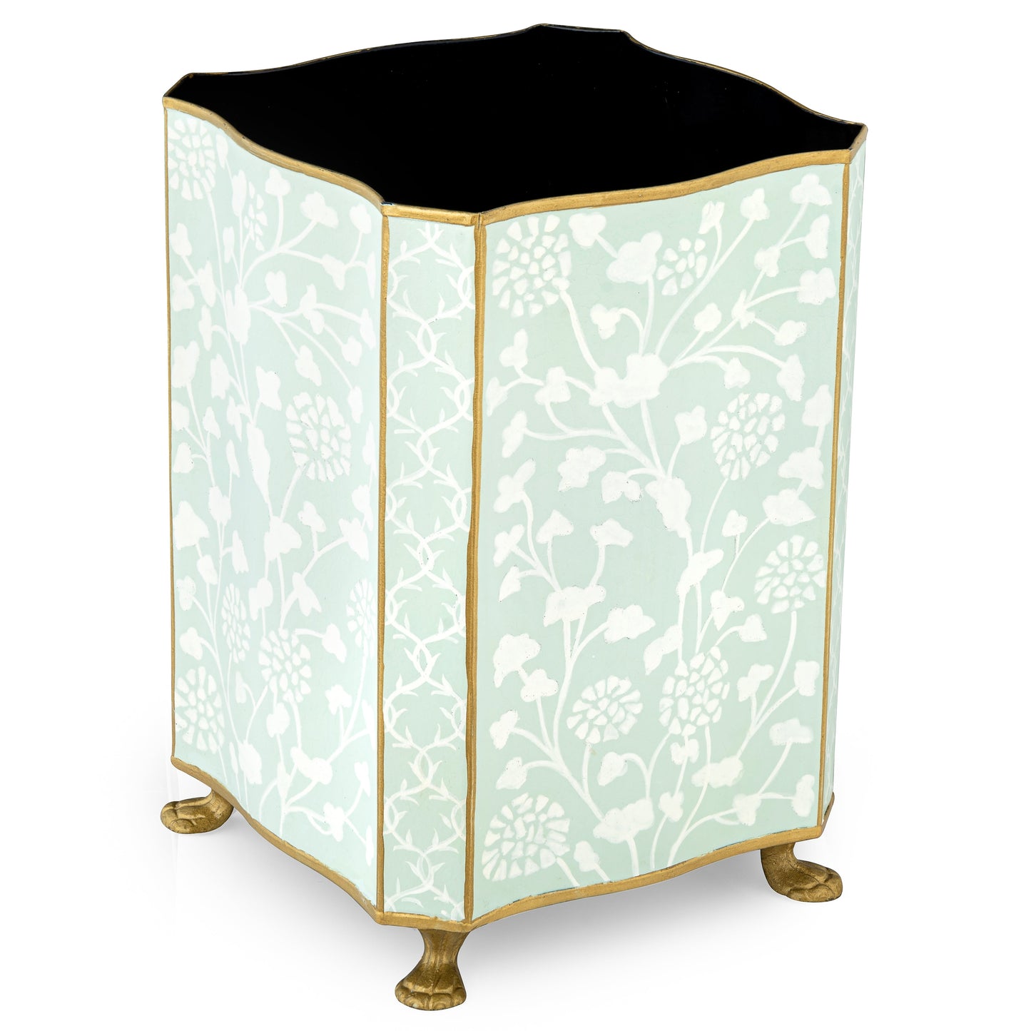 Pale Green Spring Floral Wastepaper Basket & Tissue (3 Options)