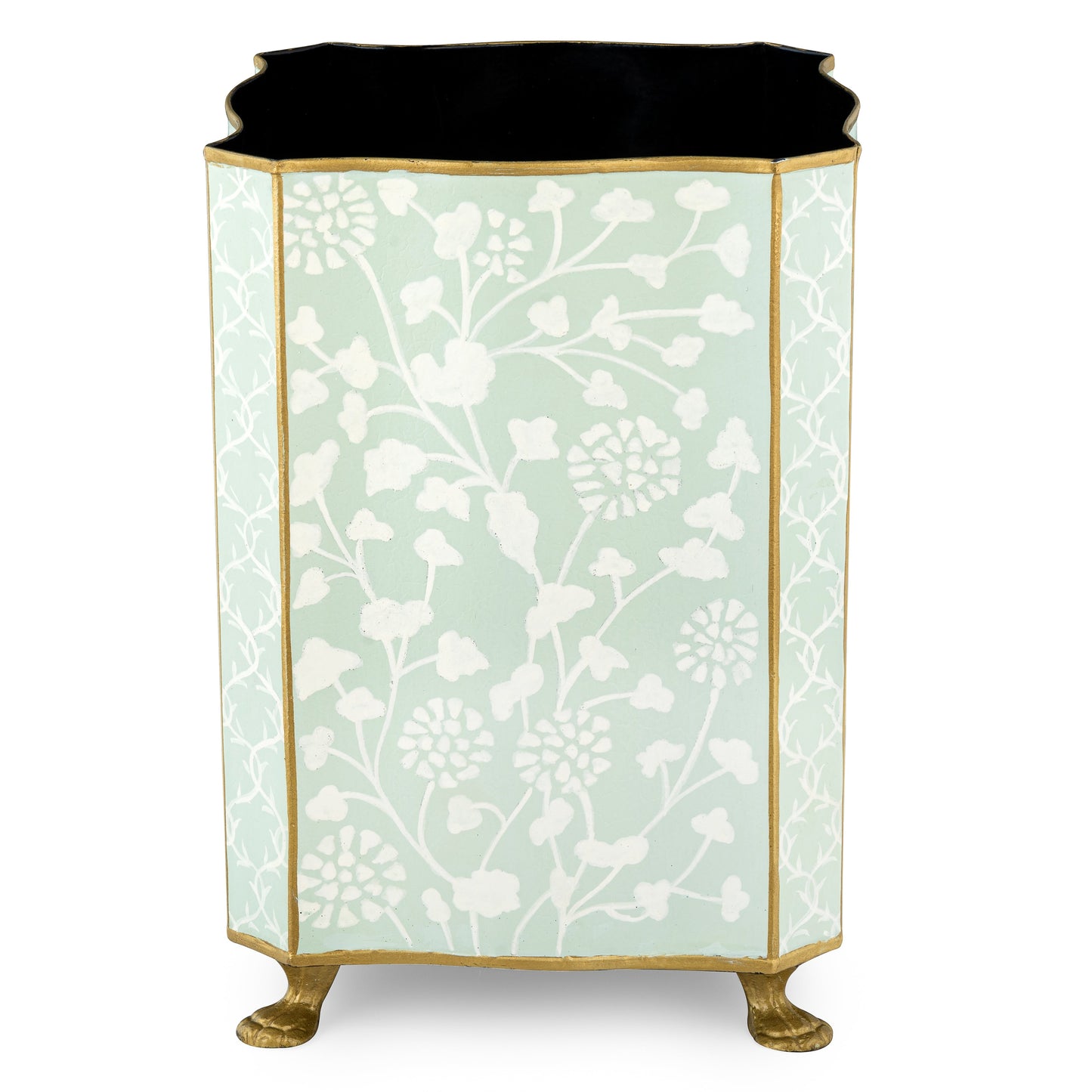 Pale Green Spring Floral Wastepaper Basket & Tissue (3 Options)