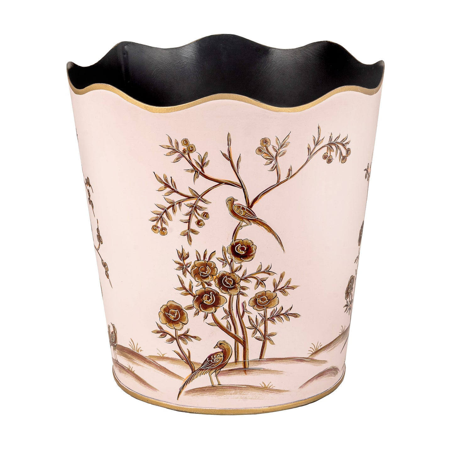 Pink & Gold Wastepaper Basket