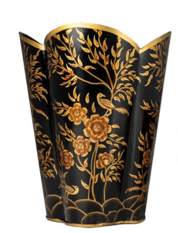 Black & Gold Pheasant Wastepaper Basket & Tissue (3 Options)