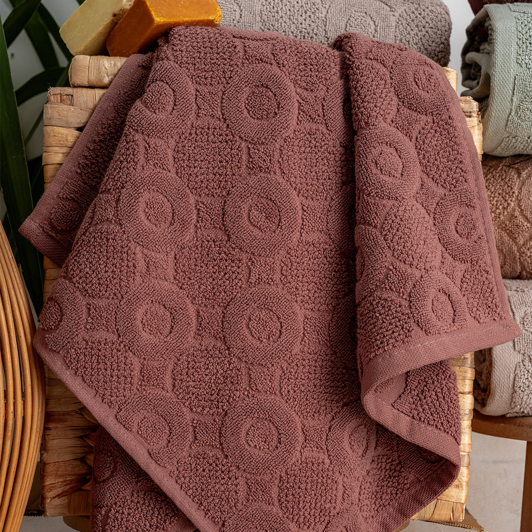 Serava Domino premium hand towels folded neatly for bathroom styling and guest use by PNRDECOR ship from USA