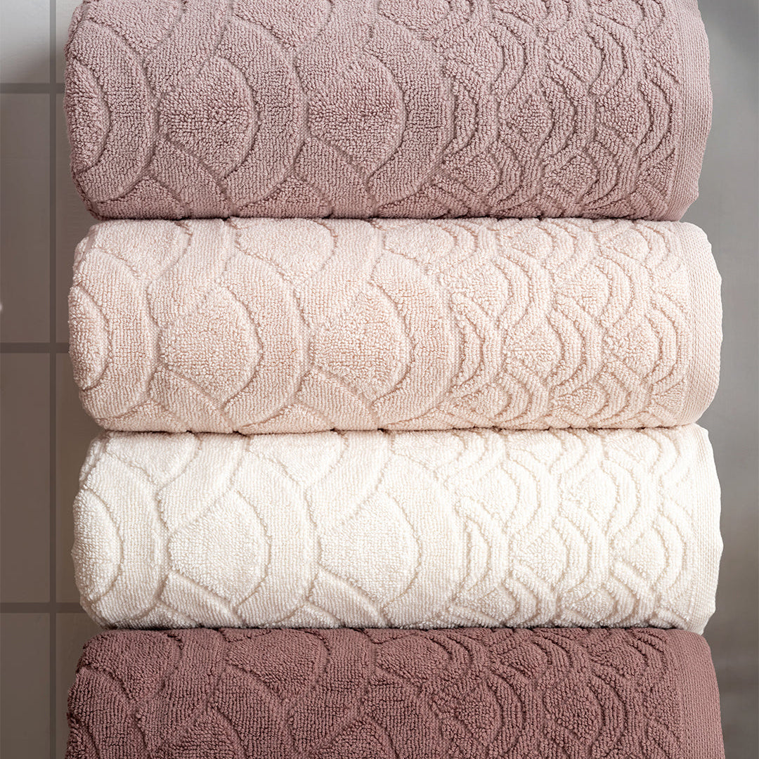 Serava Olga premium hand towels folded neatly for bathroom styling and guest use by PNRDECOR ship from USA