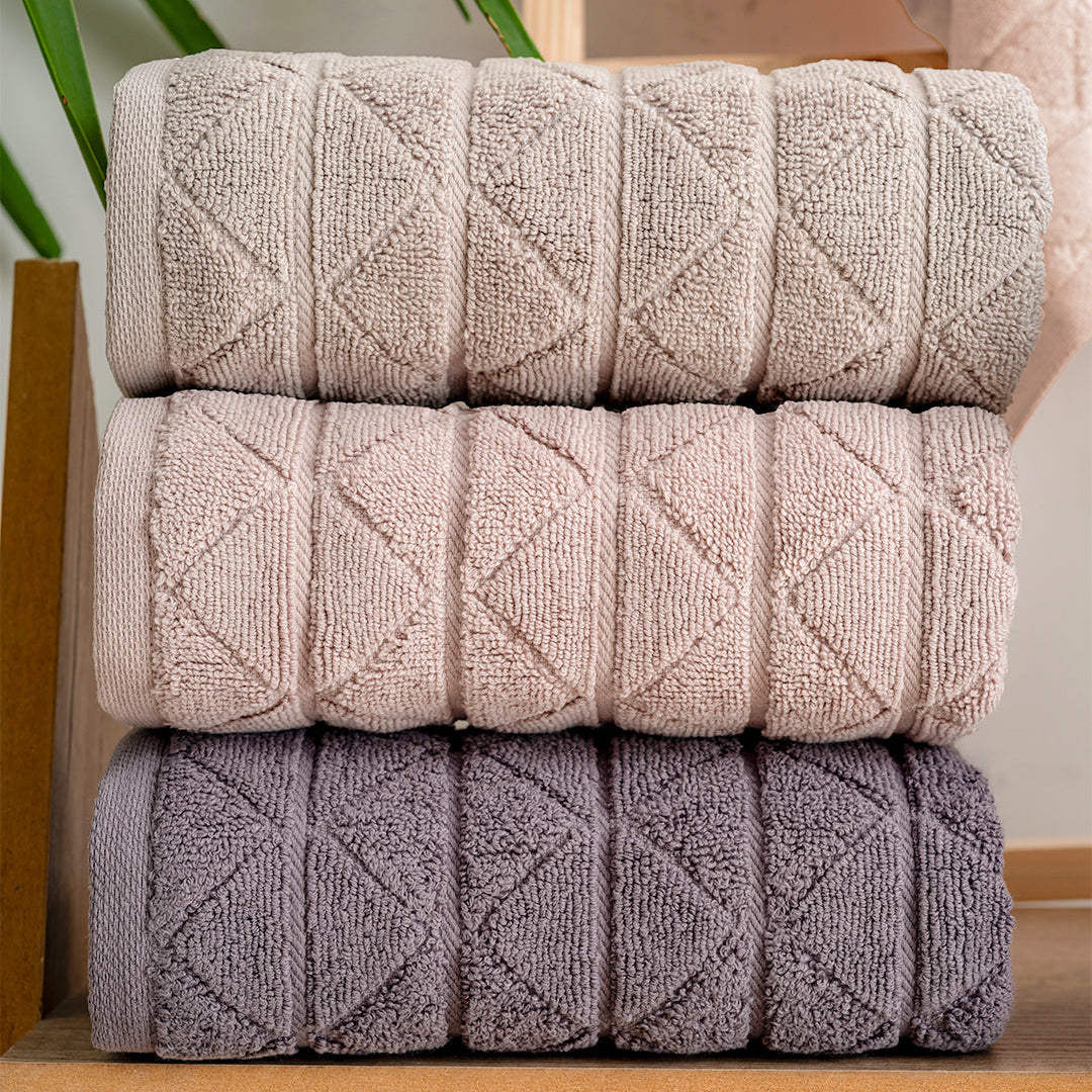 Serava Royal premium hand towels folded neatly for elegant bathroom styling and guest use by PNRDECOR ship from USA