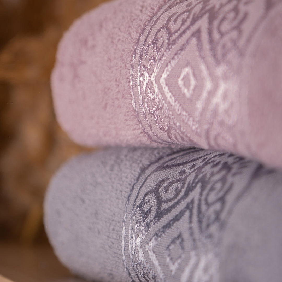 Soakta embroidered hand towels and kitchen towels folded and displayed for everyday use by PNRDECOR ship from USA