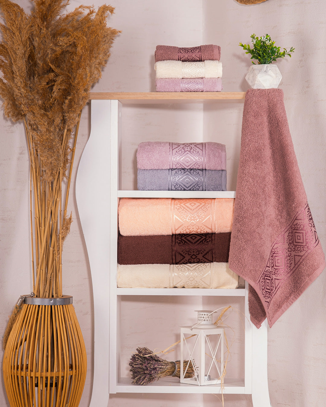 Soakta Embroidered Towel Set – Premium Hand & Kitchen Towels