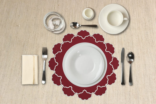 TIMELESS RED FAUX LEATHER PLACEMAT