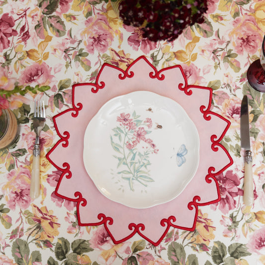 Premium quality cotton placemat with embroidery available in custom sizes, a must-have for stylish table decor, crafted and shipped from the USA.