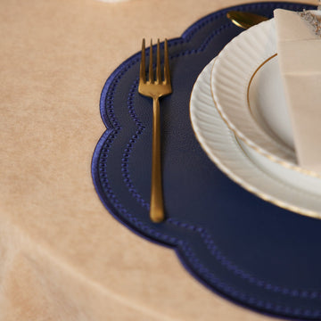 Spring Table Decor & Navy Blue Faux Leather Placemat | PNR  display picture 3