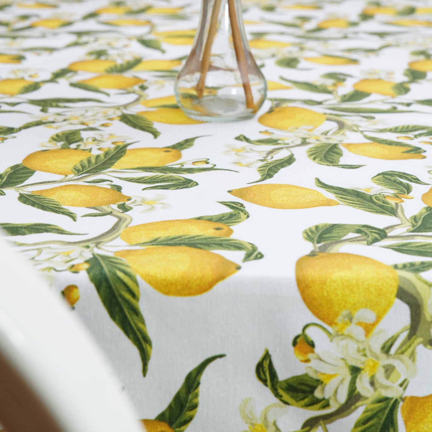 Luxury custom tablecloth crafted from an organic cotton-poly blend—machine washable, low-maintenance, and perfect for home dining or event styling. Ships from the USA.