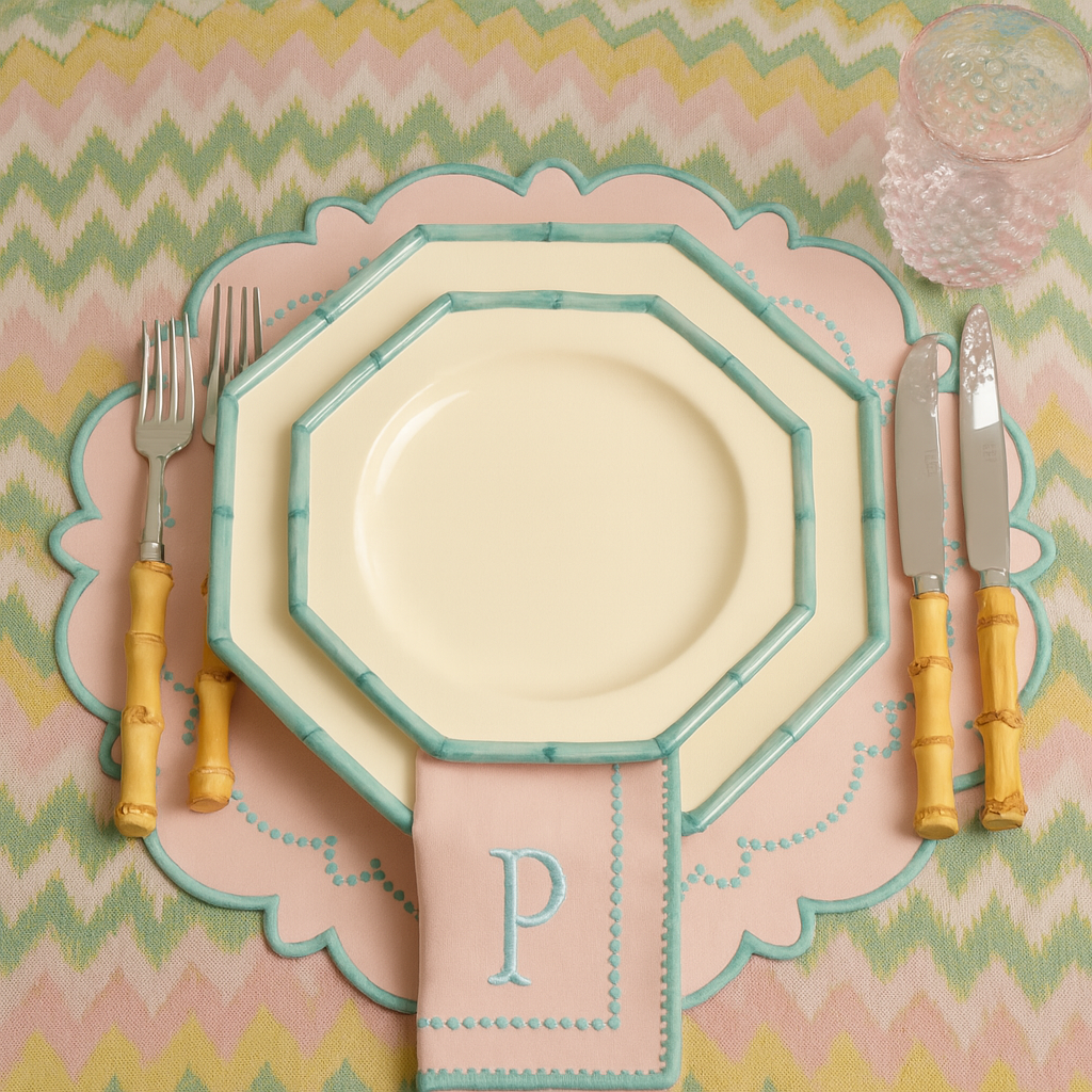 Close angle image showing the craftsmanship of the Harmony placemat