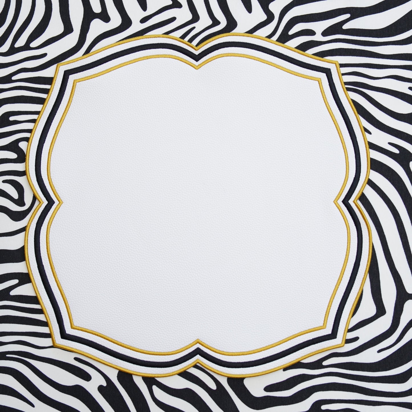 Zeal White Square Placemat – durable, easy to clean, and accented with decorative edge for modern tablescapes.