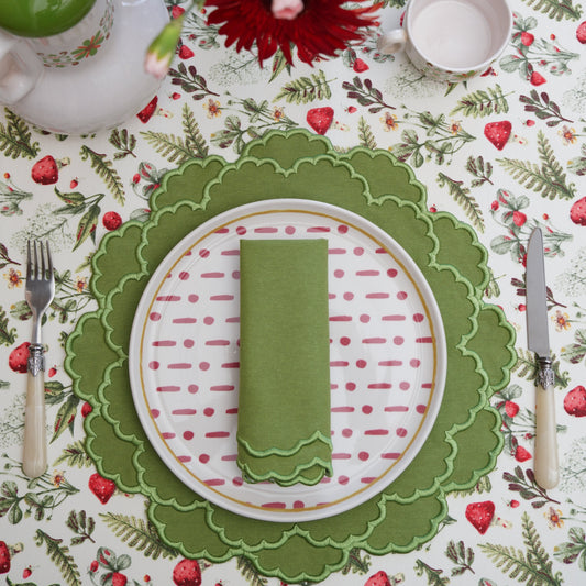 Elegant embroidered placemat crafted for refined table settings and upscale dining decor