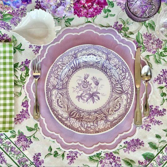 Elegant machine washable embroidered placemat that is waterproof, a must have for stylish table decor, crafted and shipped from the USA.
