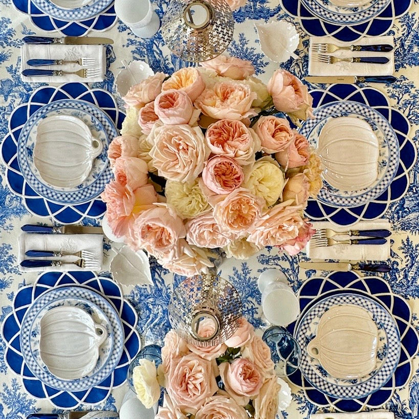 Premium cotton placemat with elegant embroidery for everyday luxury, perfect for rustic wedding table decor, crafted and shipped from the USA.
