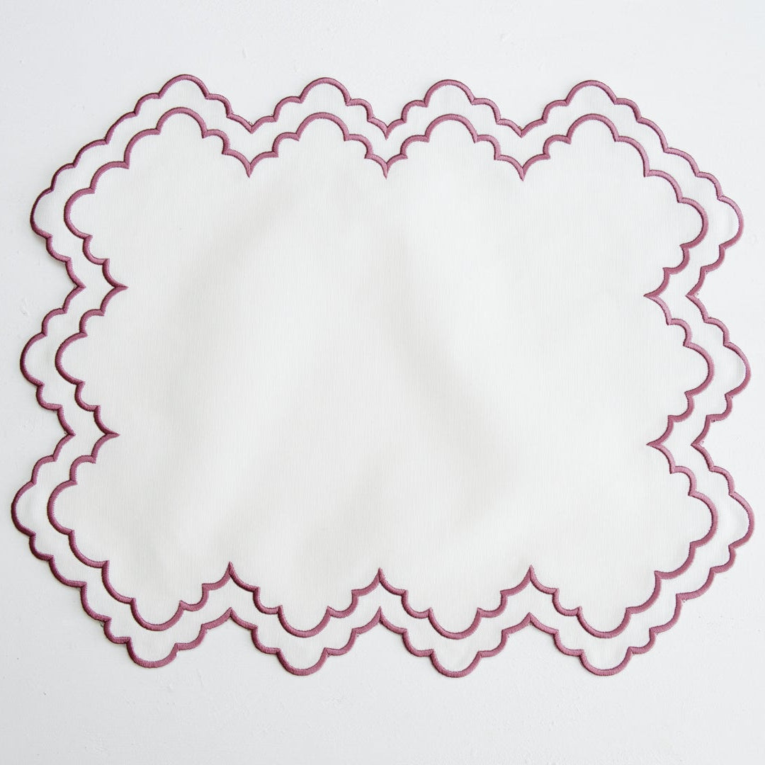 Ivy pink table placemat styled for everyday meals and modern table settings by PNRDECOR ship from USA