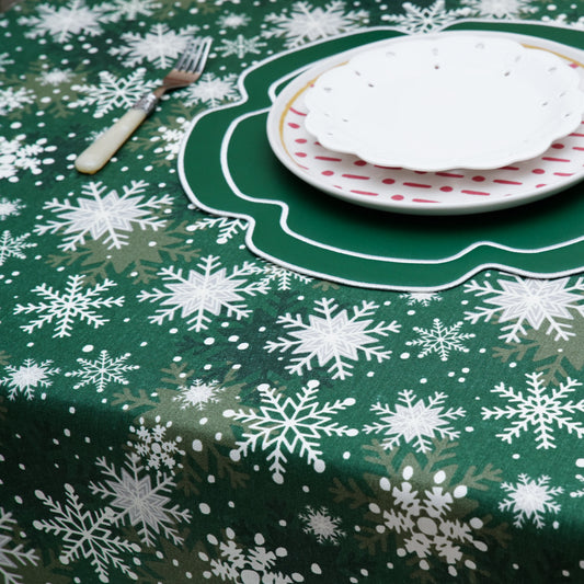 Timeless custom tablecloth made from premium cotton fabric—water-repellent, wrinkle-resistant, and perfect for garden parties and celebrations. Fast USA shipping available.